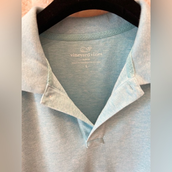 Martha’s Vineyard Blue Men Polo Size L Slim Fit - Picture 2 of 3